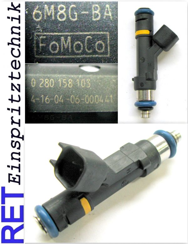 Einspritzdüse Injector BOSCH 0280158103 Mazda 6 6M8G-BA gereinigt & geprüft