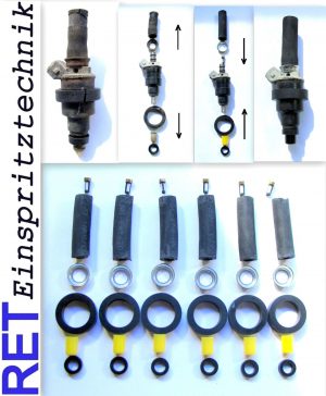 Reparatursatz Dichtsatz Repairkit Einspritzdüsen BOSCH D-Jetronic 6 Zylinder