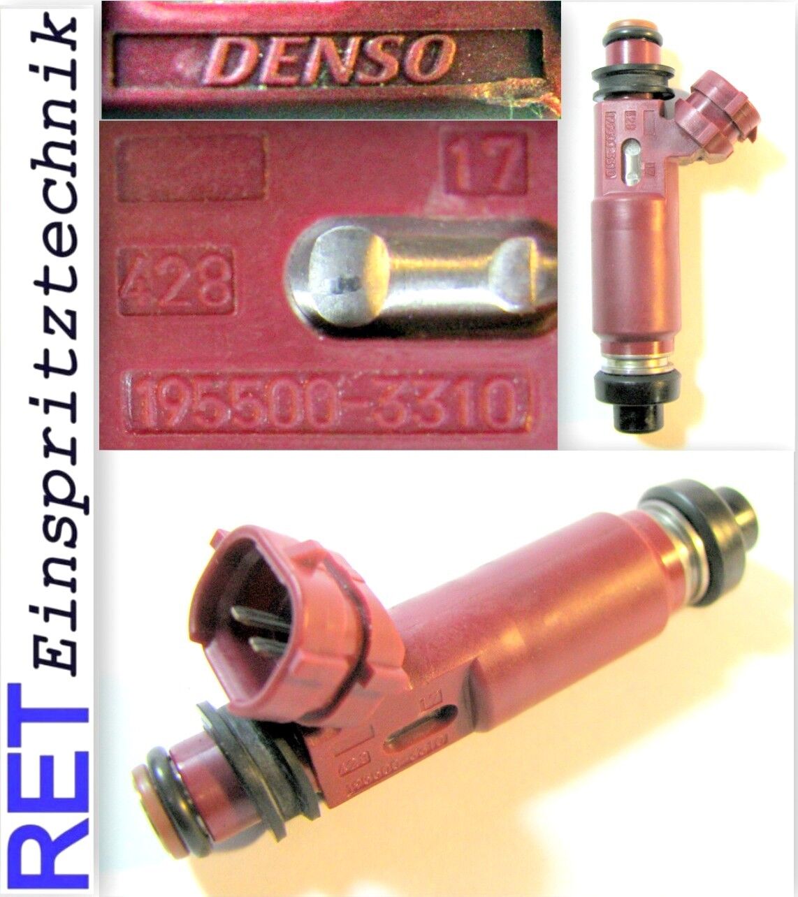 Einspritzdüse DENSO 195500-3310 Mazda MX-5 gereinigt & geprüft